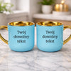 kubek z własnym nadrukiem 400ml personalizowane prezenty pl niebieski