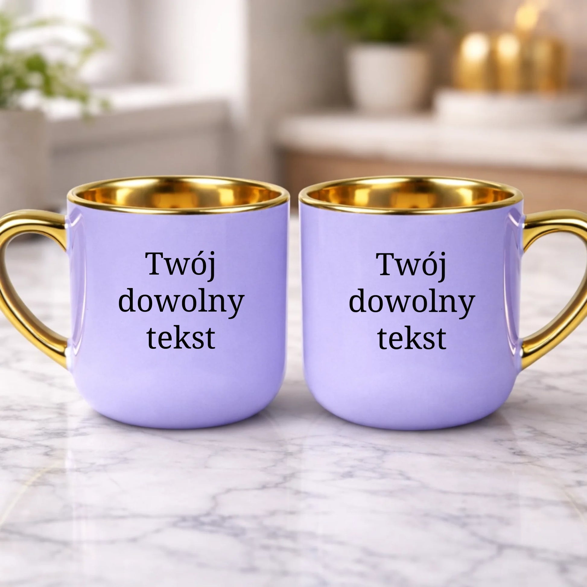 kubek z własnym nadrukiem 400ml personalizowane prezenty pl fioletowy
