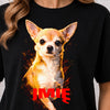 Koszulka damska z Psem chihuahua krótkowłosa personalizowana z imieniem