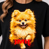 Koszulka damska z Psem szpic miniaturowy Pomeranian personalizowana z imieniem