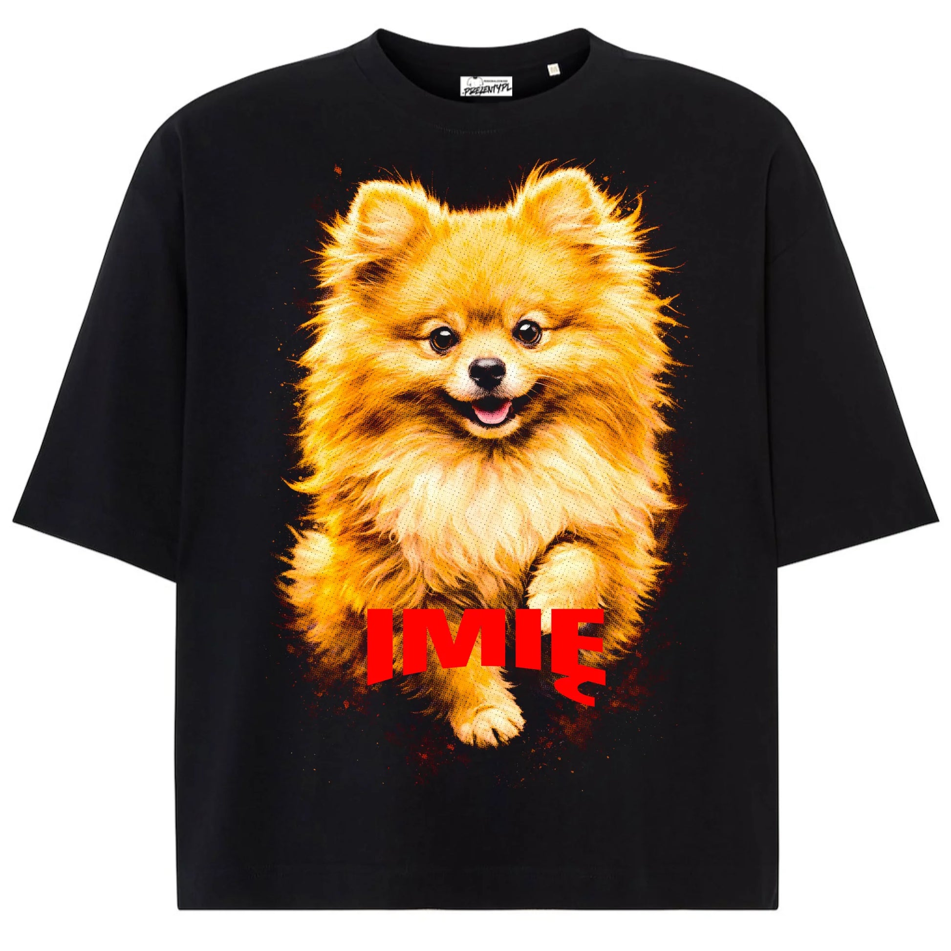 Koszulka damska z Psem szpic miniaturowy Pomeranian personalizowana z imieniem