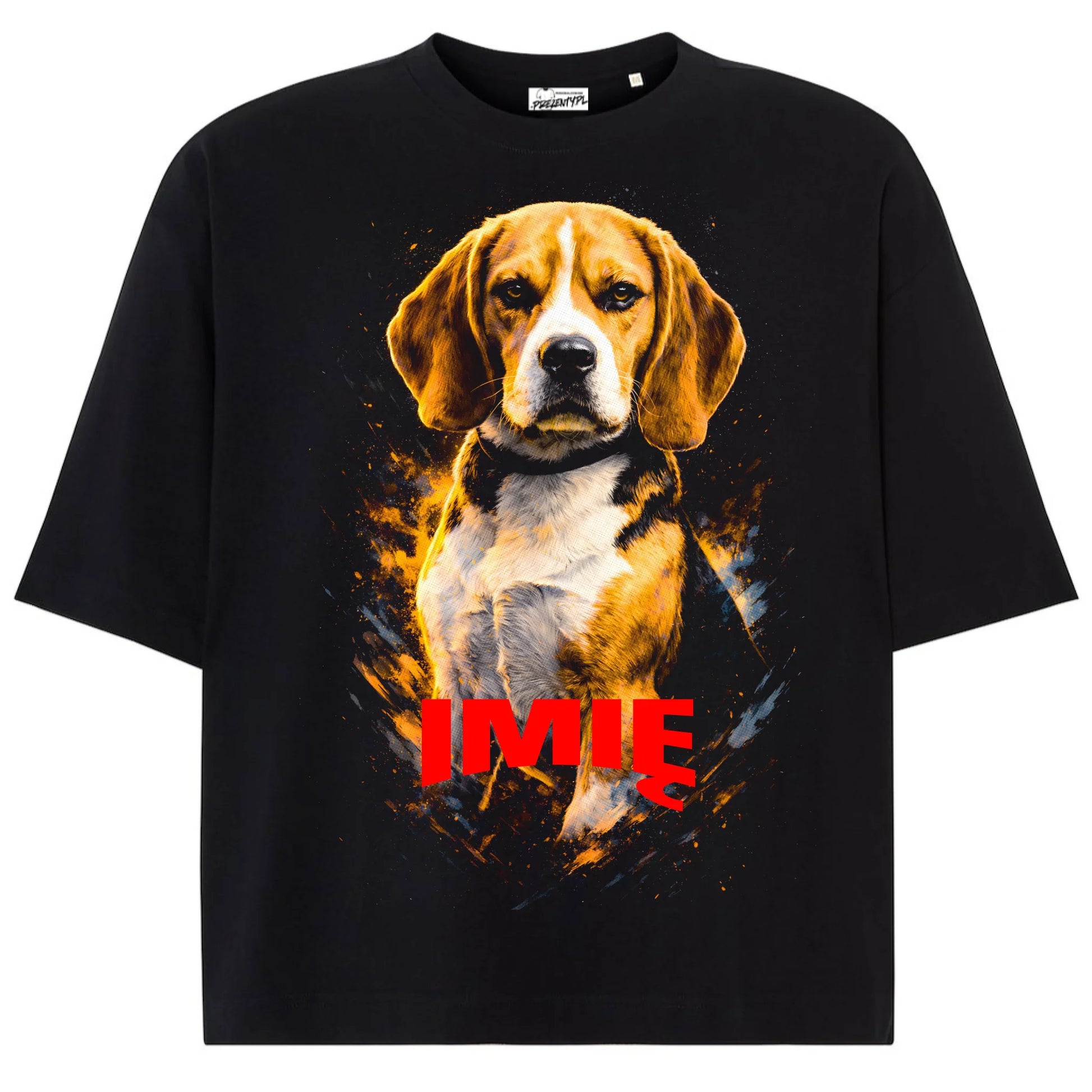Koszulka damska z Psem Beagle personalizowana z imieniem