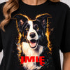 Koszulka damska z Psem Border Collie personalizowana z imieniem