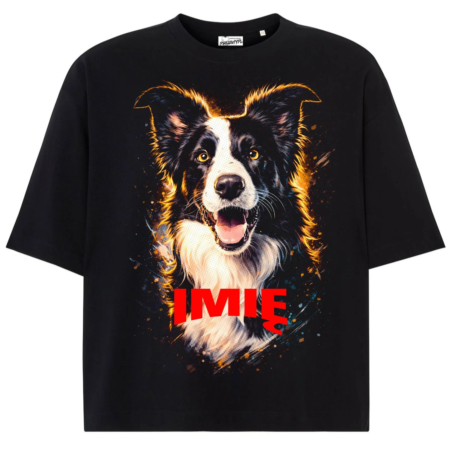 Koszulka damska z Psem Border Collie personalizowana z imieniem 1