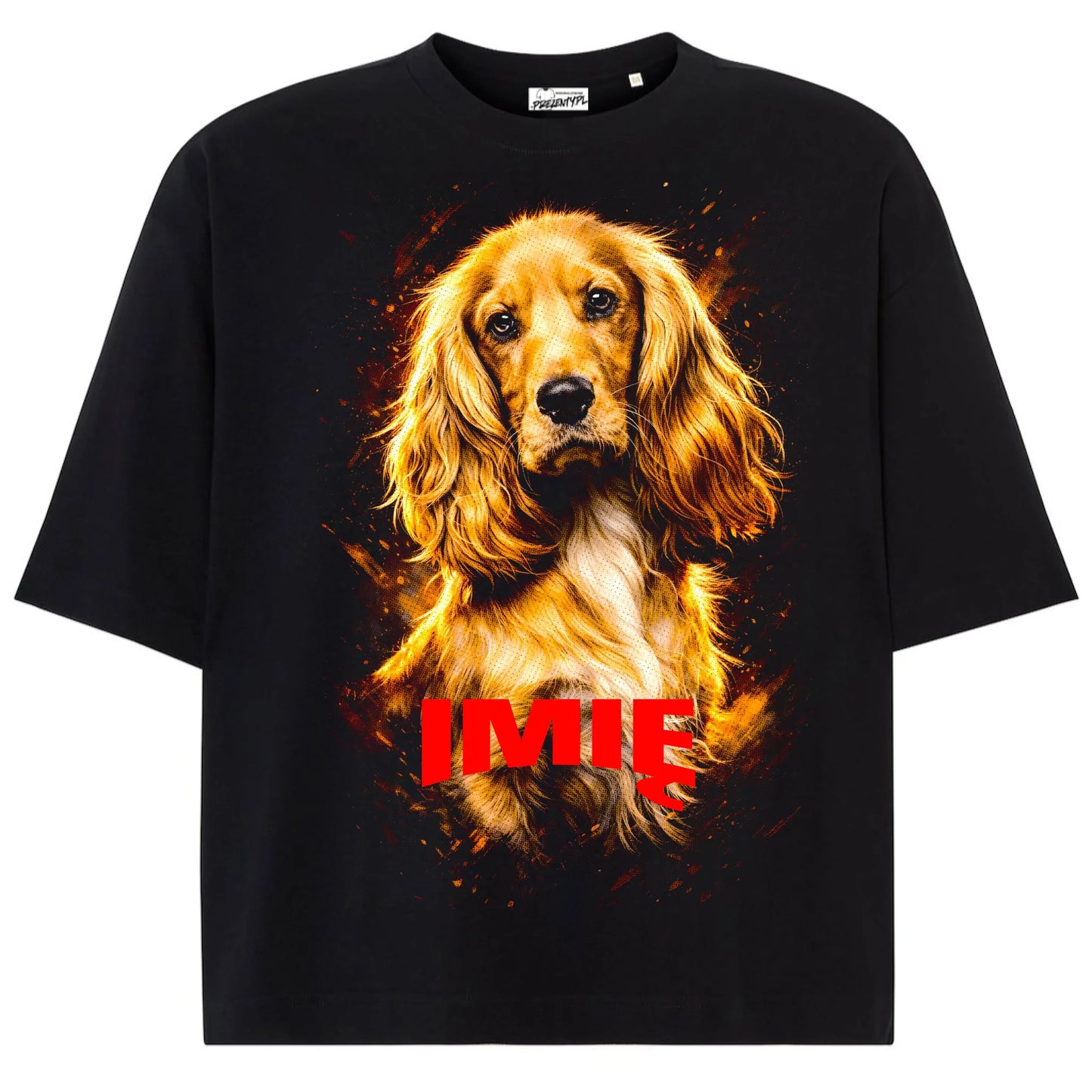 Koszulka damska z Psem Cocker Spaniel Angielski &nbsp;personalizowana z imieniem