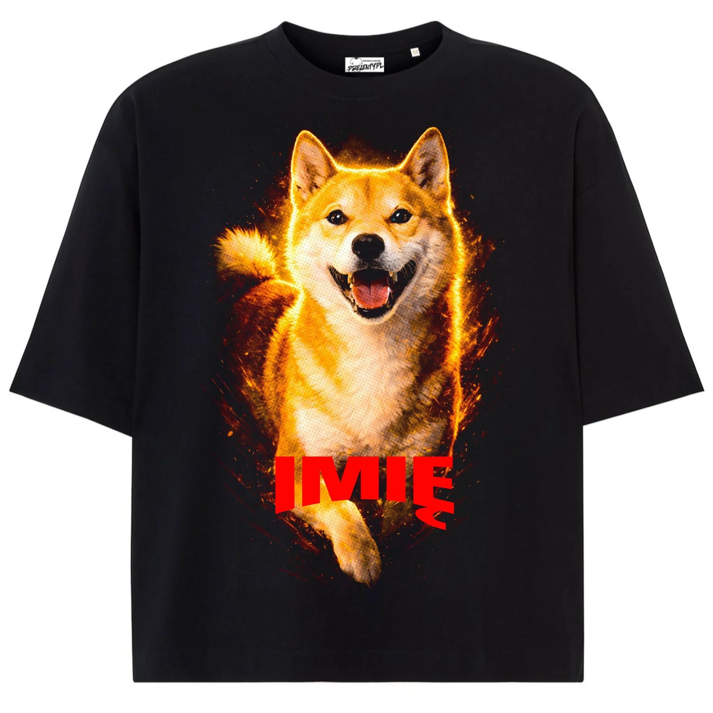 Koszulka damska z Psem Shiba Inu personalizowana z imieniem