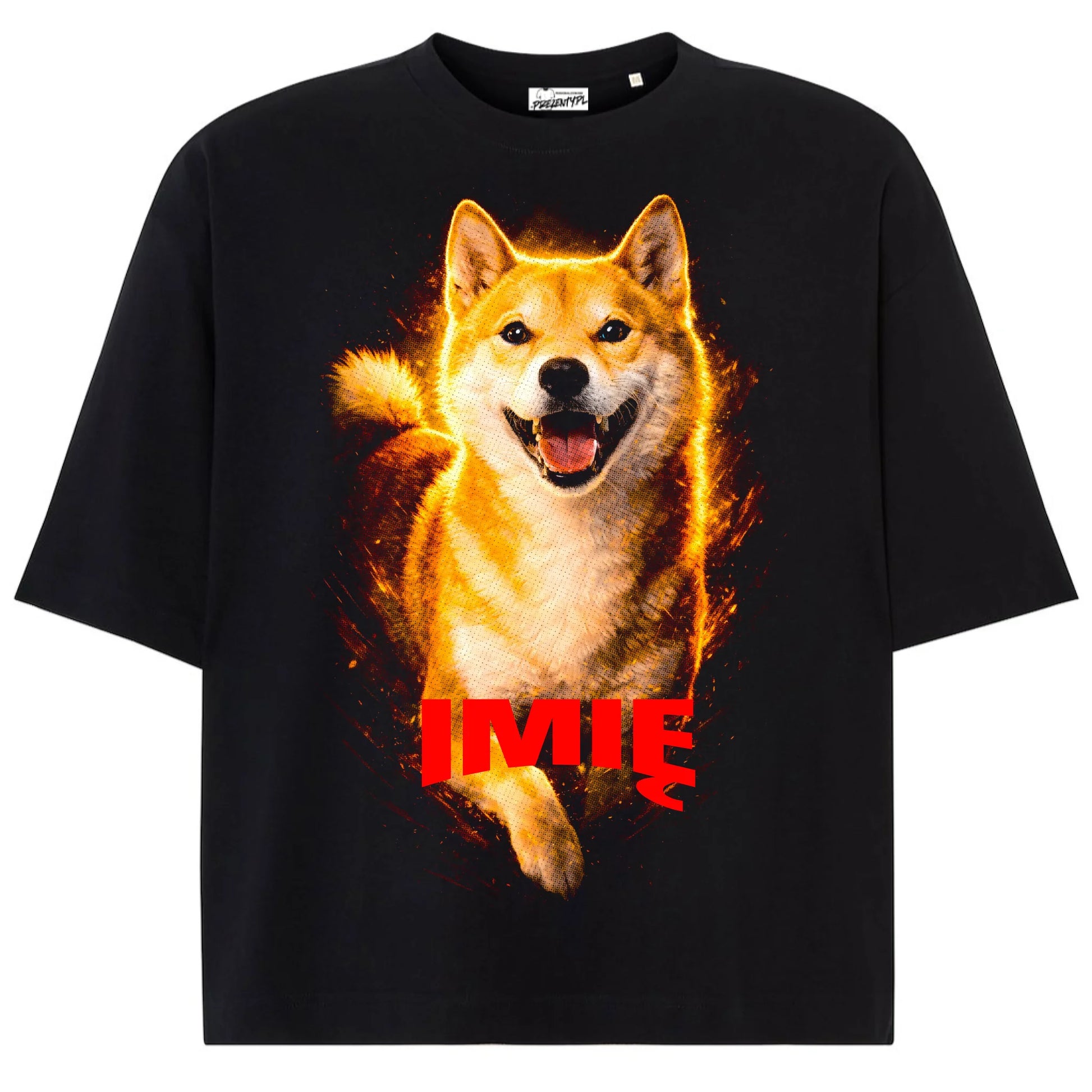 Koszulka damska z Psem Shiba Inu personalizowana z imieniem