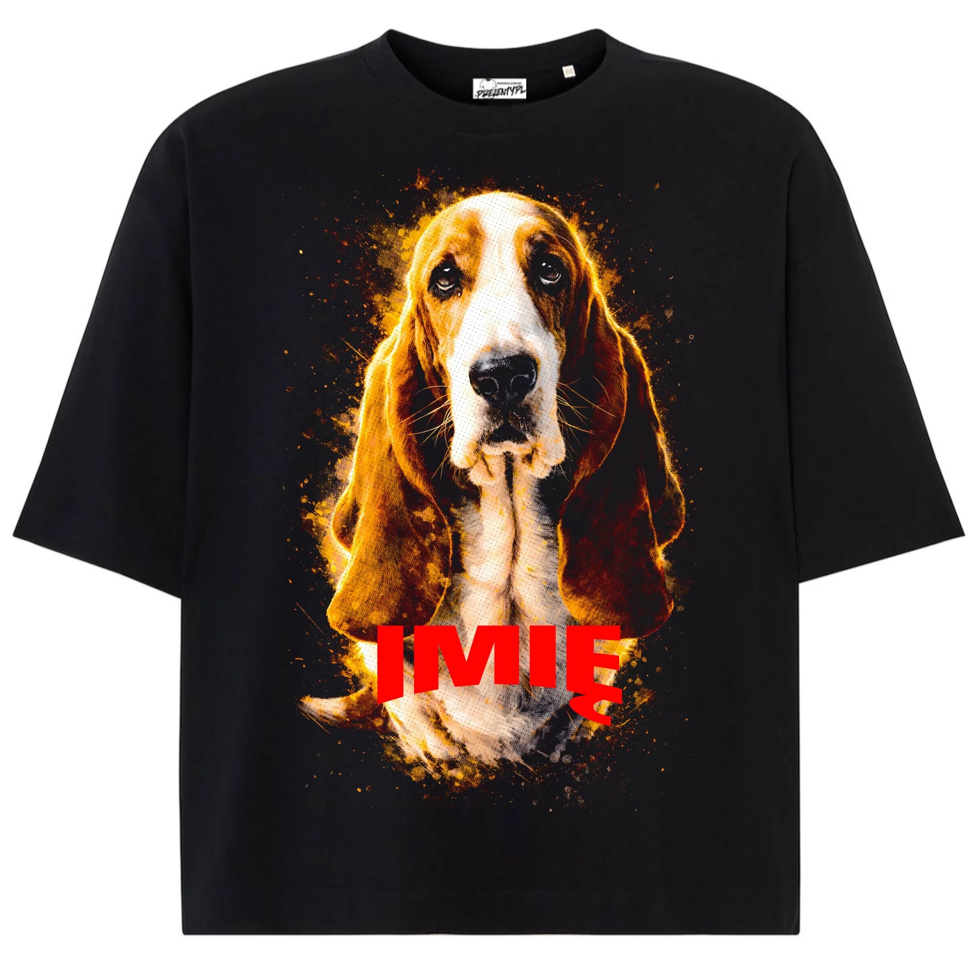Koszulka damska z Psem Basset Hound personalizowana z imieniem 1