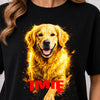 Koszulka damska z Psem Golden Retriever personalizowana z imieniem