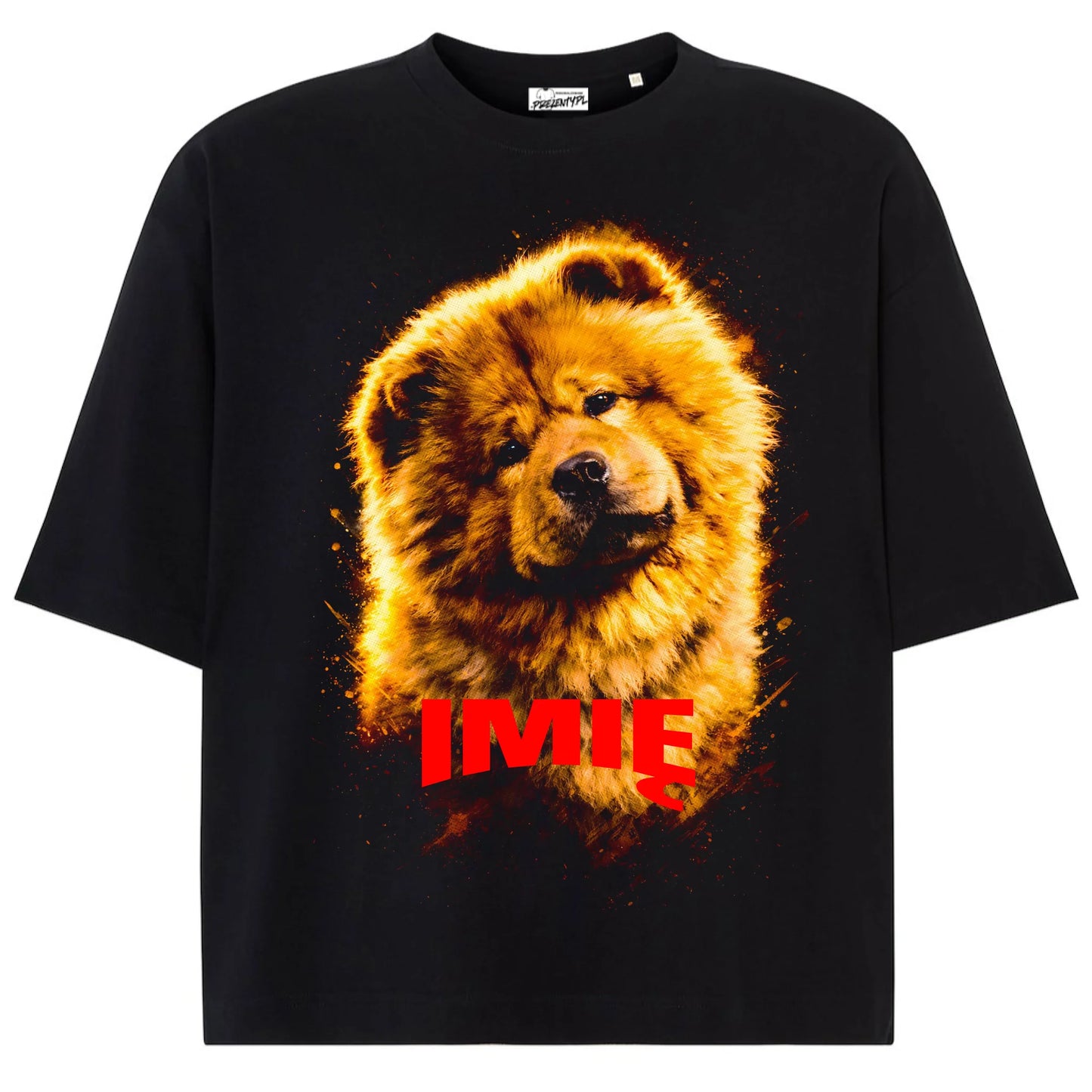 Koszulka damska z Psem Chow Chow personalizowana z imieniem tshirt