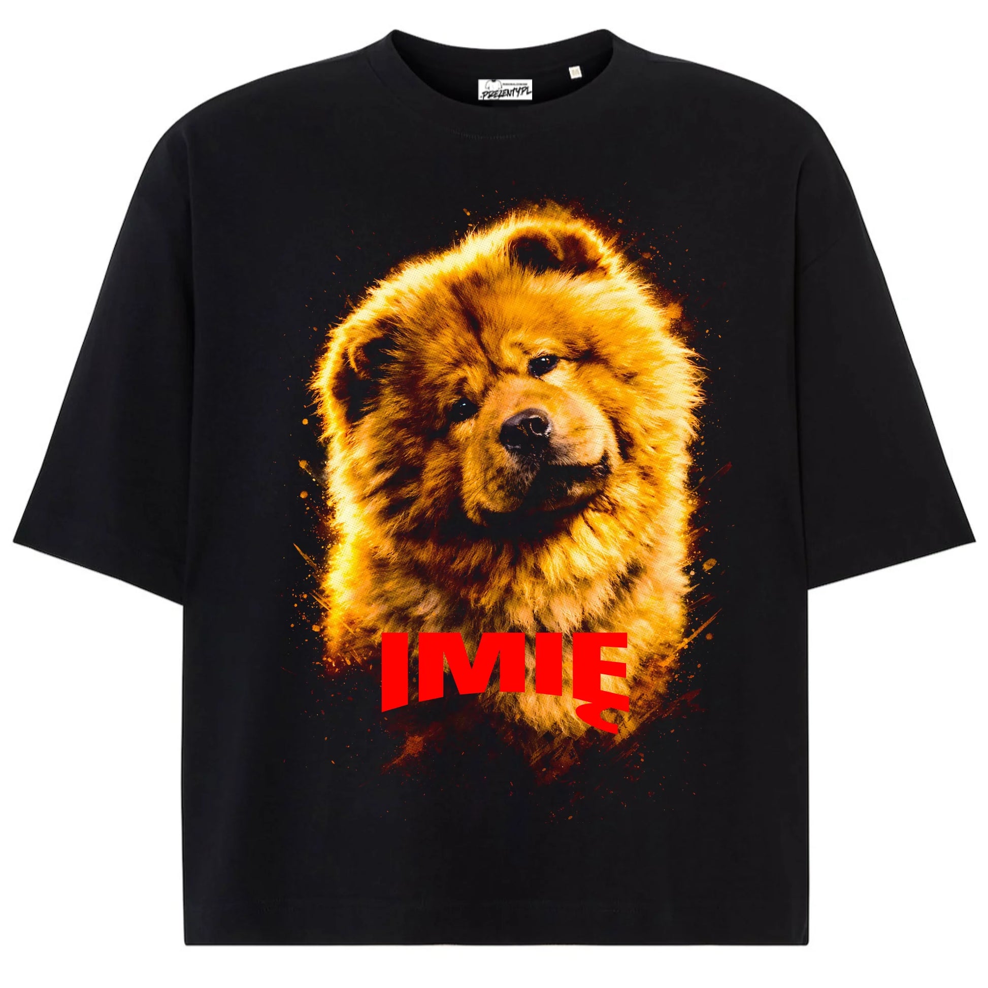 Koszulka damska z Psem Chow Chow personalizowana z imieniem tshirt