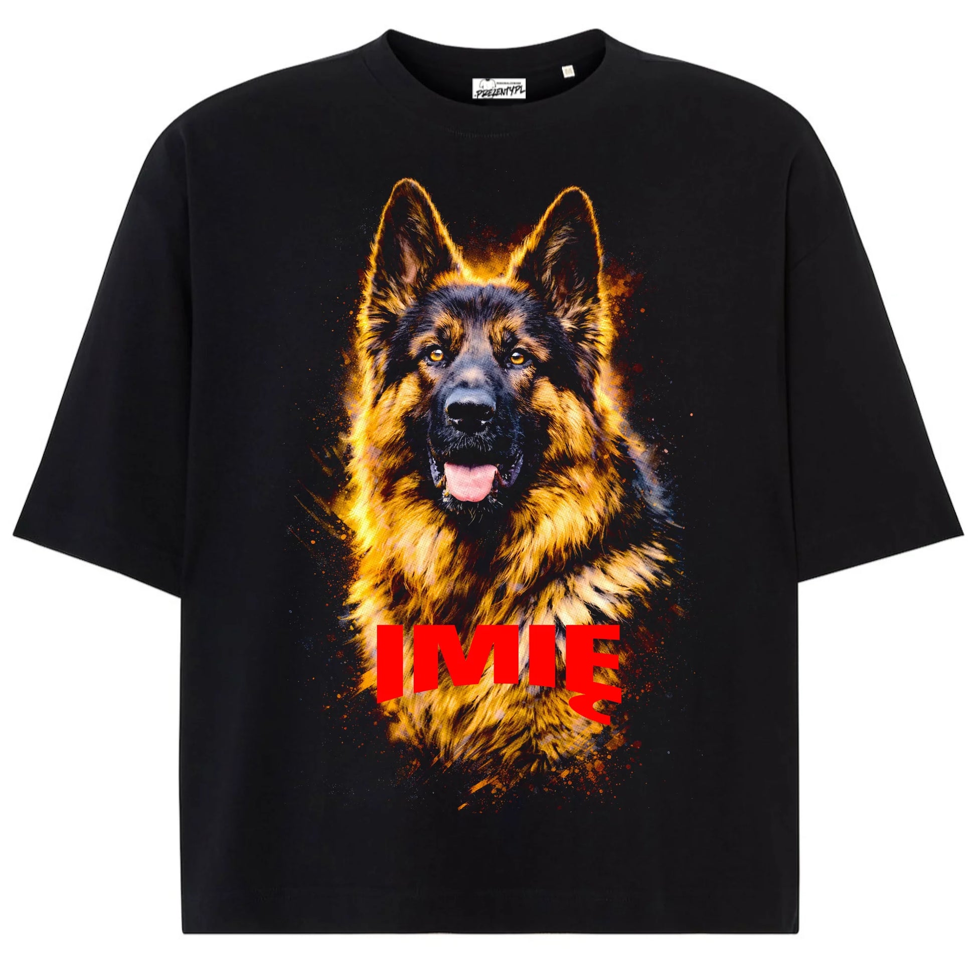 Koszulka damska z Psem owczarek niemiecki personalizowana z imieniem tshirt z psem