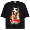 Koszulka damska z Psem Dog Niemiecki personalizowana z imieniem tshirt