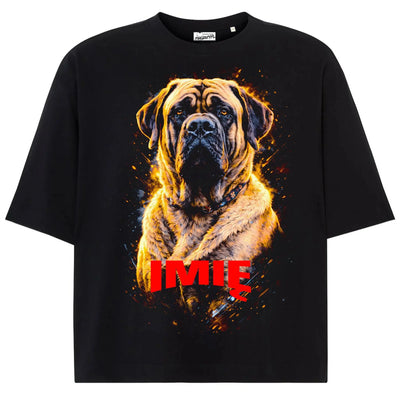 Koszulka damska z Psem Mastiff Angielski personalizowana z imieniem tshirt