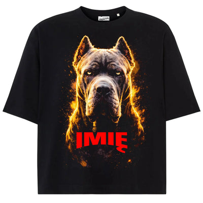 Koszulka damska z Psem Cane Corso personalizowana z imieniem tshirt