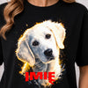 Koszulka damska z Psem Golden Retriever szczeniak personalizowana z imieniem