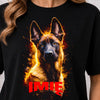 Koszulka damska z Psem owczarek belgijski Malinois personalizowana z imieniem