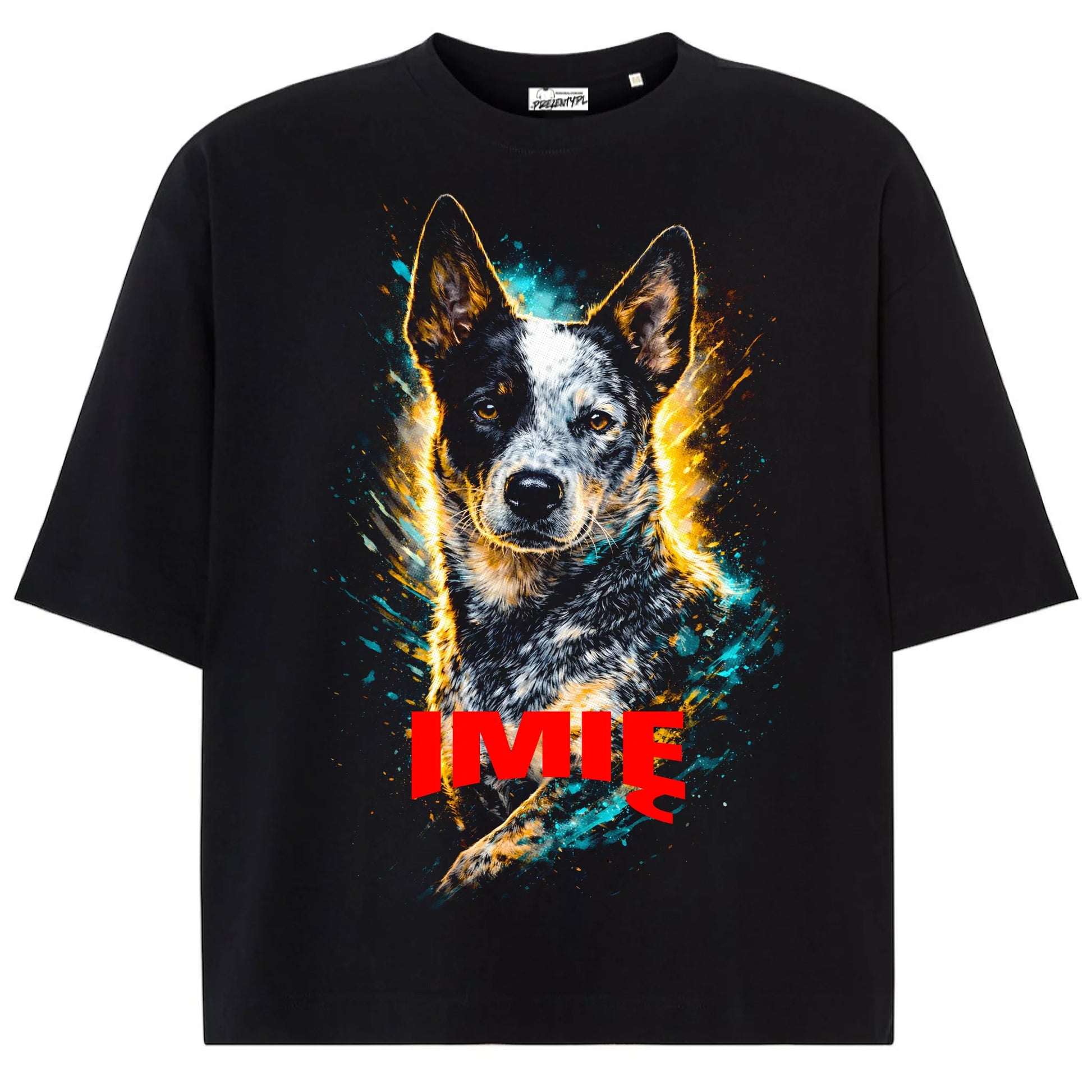 Koszulka damska z Psem kundelek personalizowana z imieniem tshirt