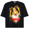 Koszulka damska z Psem owczarek szkocki długowłosy LESSI personalizowana z imieniem tshirt
