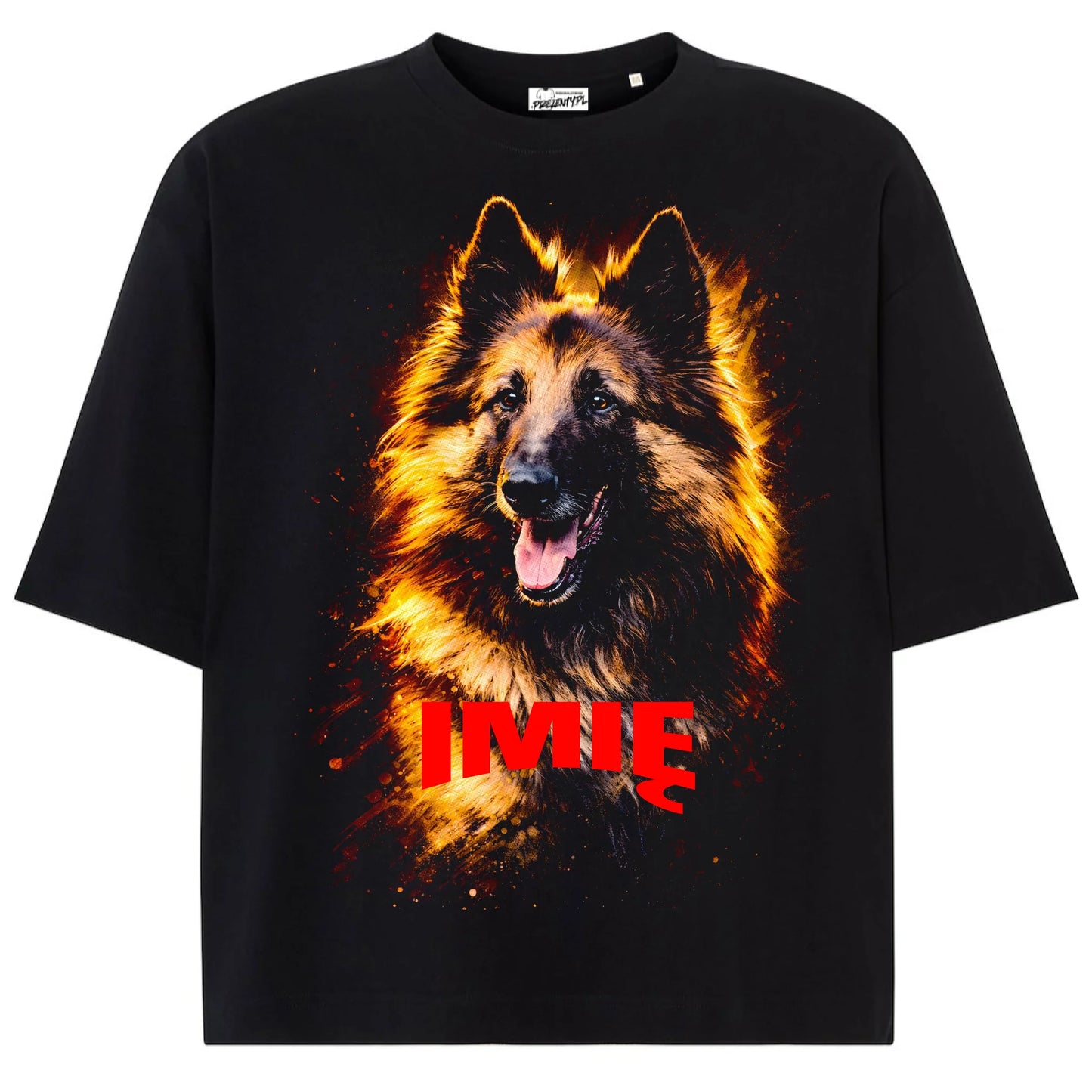Koszulka damska z Psem Owczarek Niemiecki #2 personalizowana z imieniem tshirt