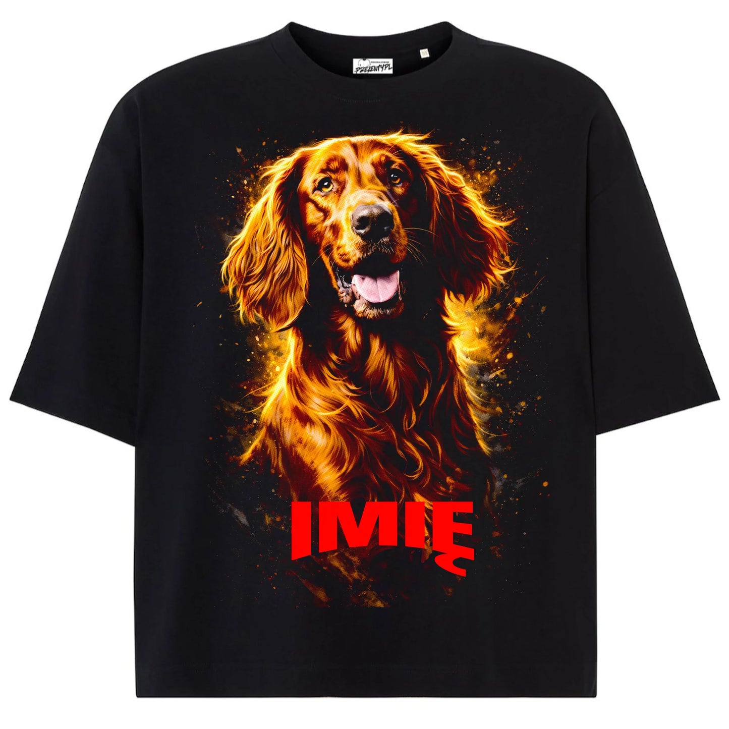 Koszulka damska z Psem seter irlandzki #2 personalizowana z imieniem tshirt