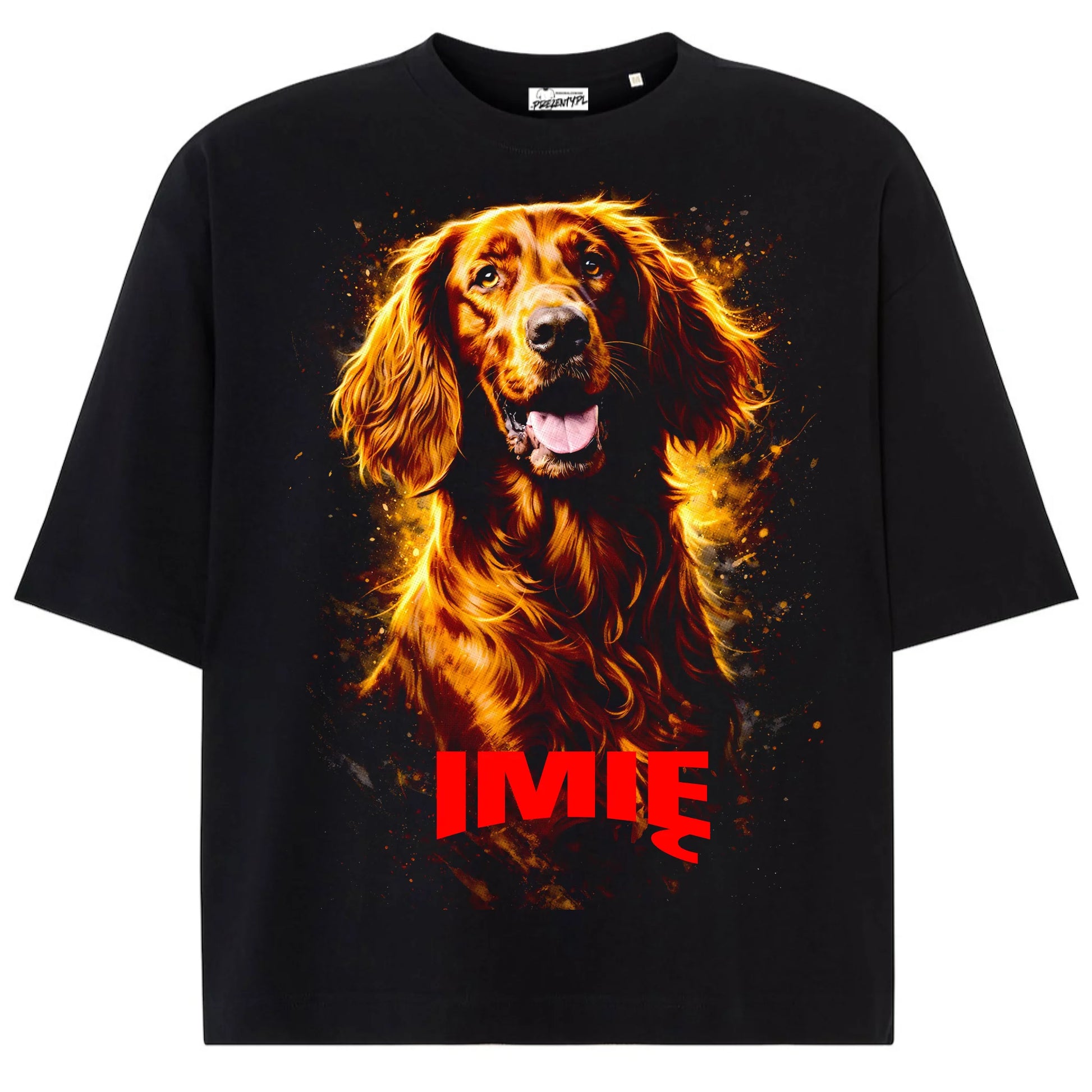 Koszulka damska z Psem seter irlandzki #2 personalizowana z imieniem tshirt