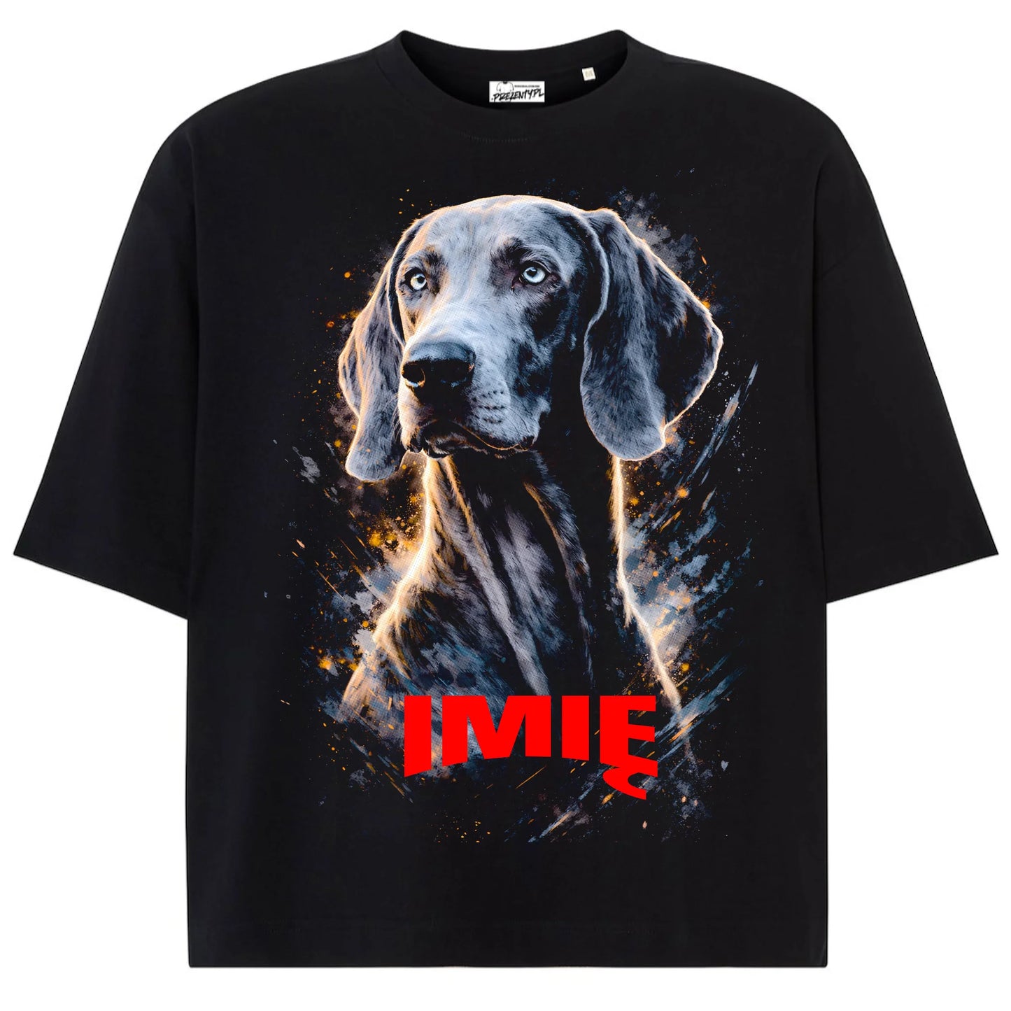 Koszulka damska z Psem Wyżeł weimarski #2 personalizowana z imieniem tshirt