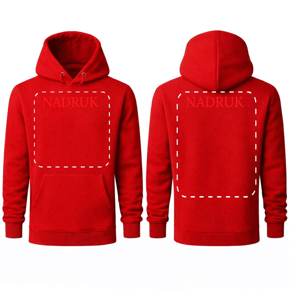 bluza  reklamowa dla firm 320g czerwona logo firmy 