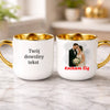 kubek z własnym nadrukiem 400ml personalizowane prezenty pl biale