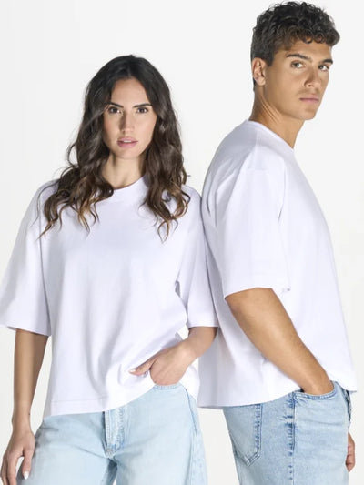 Oversize Premium krótka 240 gramów Unisex Czarna/Biała