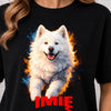 Koszulka damska z Psem Samojed personalizowana z imieniem