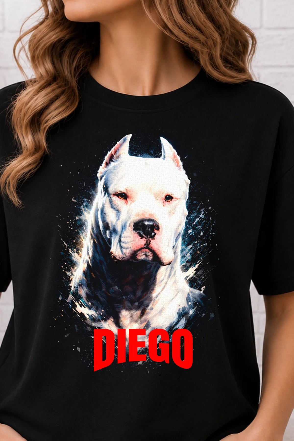 Koszulka damska z Psem Dog Argentyński personalizowana z imieniem