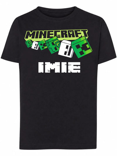 Koszulka dziecięca młodzieżowa Minecraft gra z imieniem
