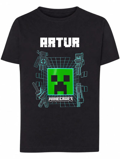Koszulka Minecraft Creeper w cyfrowym świecie