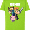 Koszulka Minecraft Steve, Alex i świnka