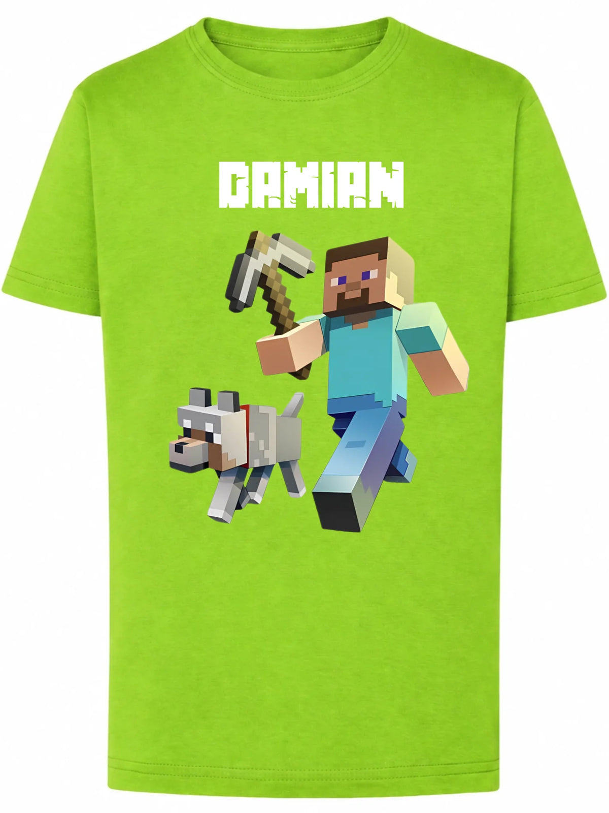 Koszulka Minecraft Steve i wilk