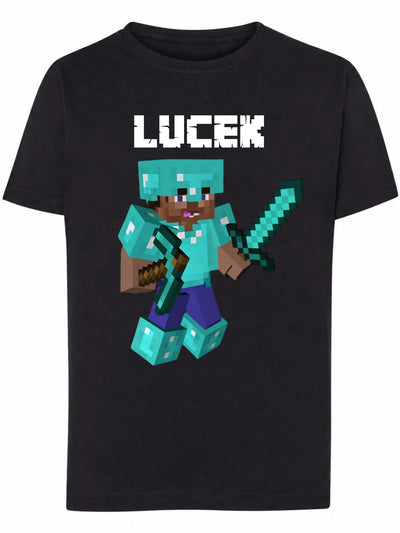 Koszulka Minecraft Steve w diamentowej zbroi