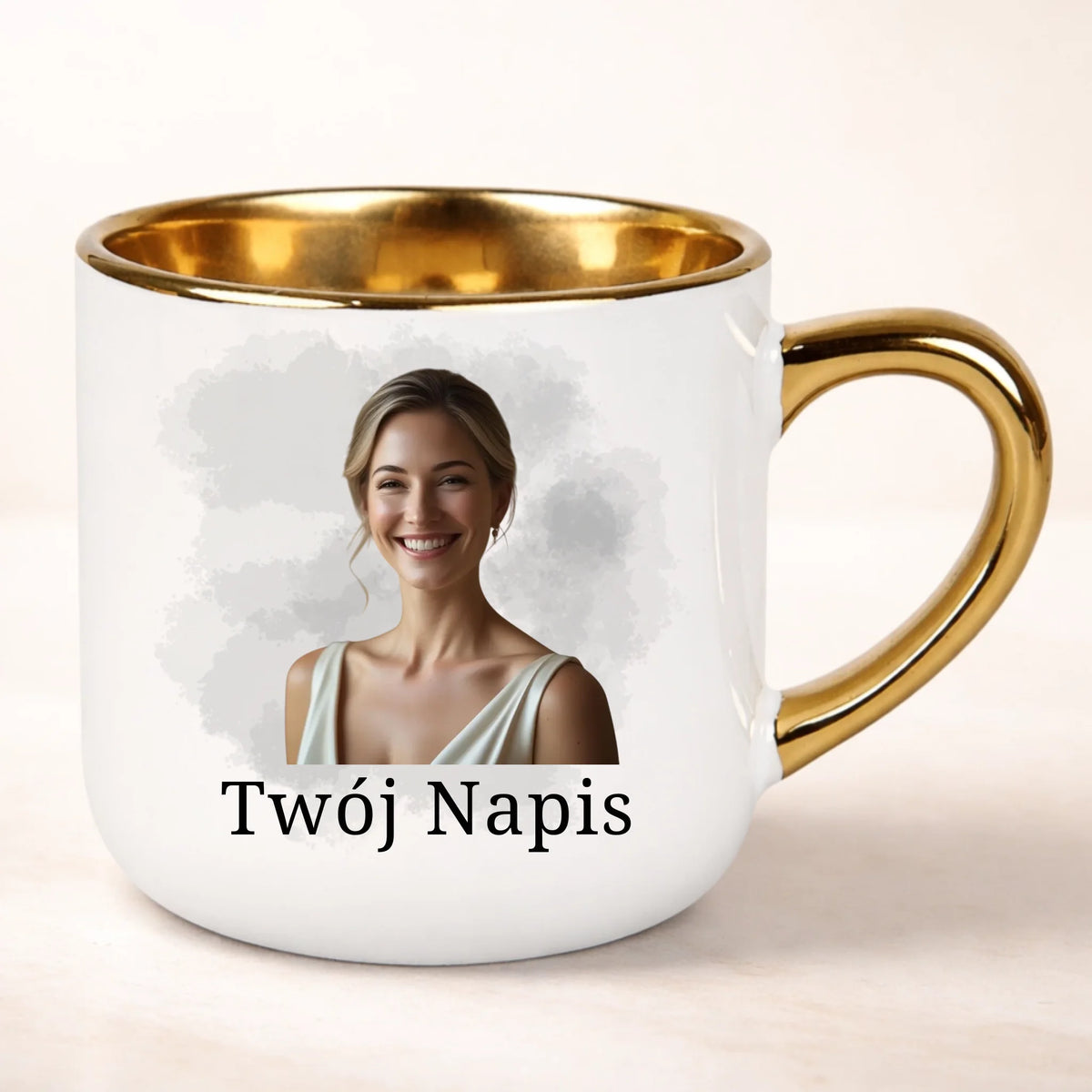 kubek personalizowany z nadrukiem 400ml biały