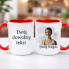 kubek z własnym nadrukiem 440ml personalizowane prezenty pl czerwony