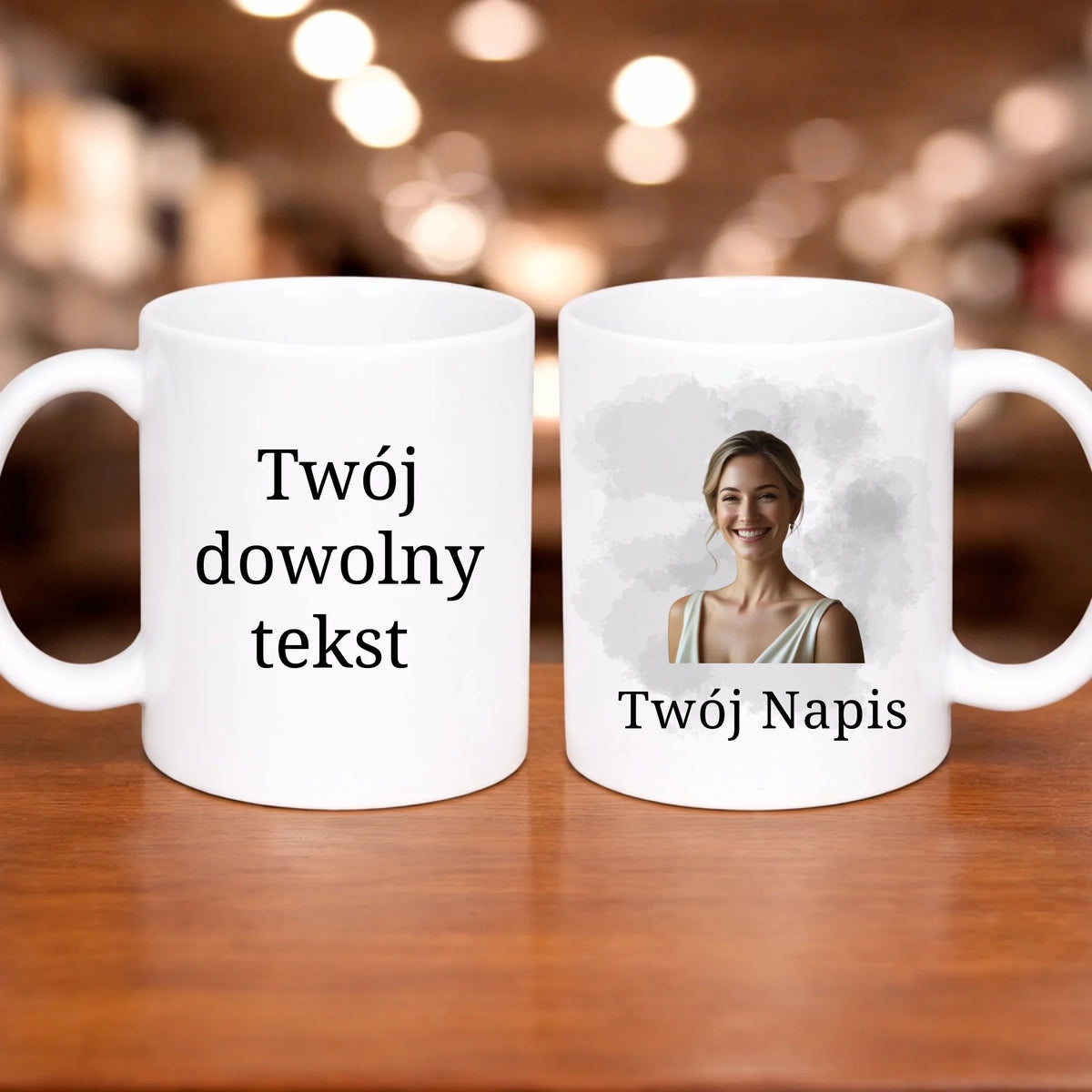 kubek z własnym nadrukiem 330ml personalizowane prezenty pl bialy