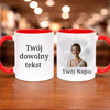kubek z własnym nadrukiem 330ml personalizowane prezenty pl czerwony