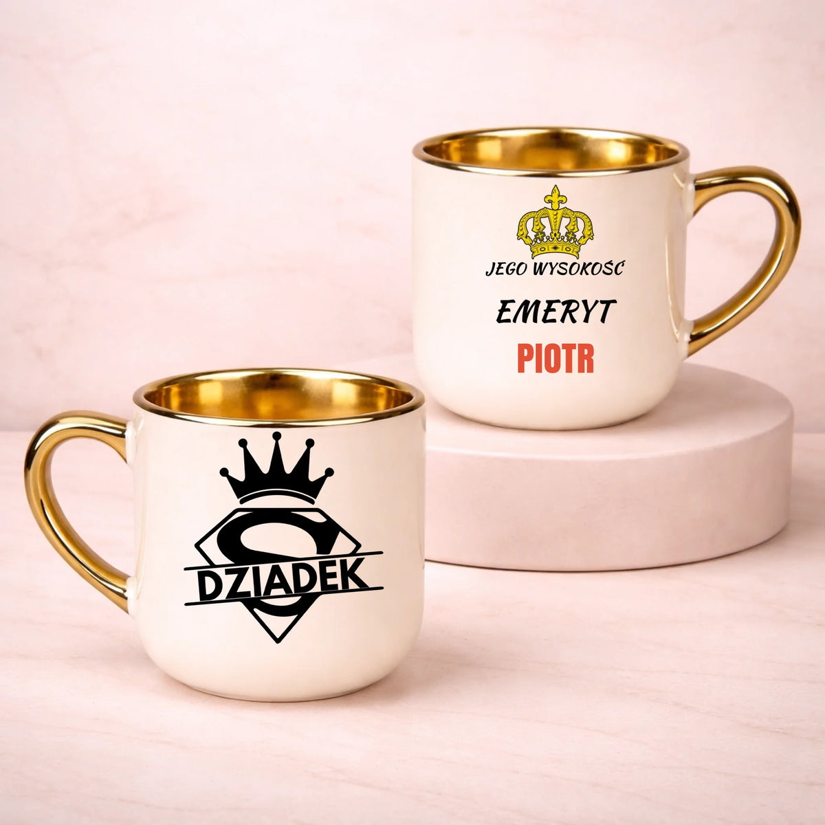 kubek z własnym nadrukiem 400ml personalizowane prezenty pl kremowy