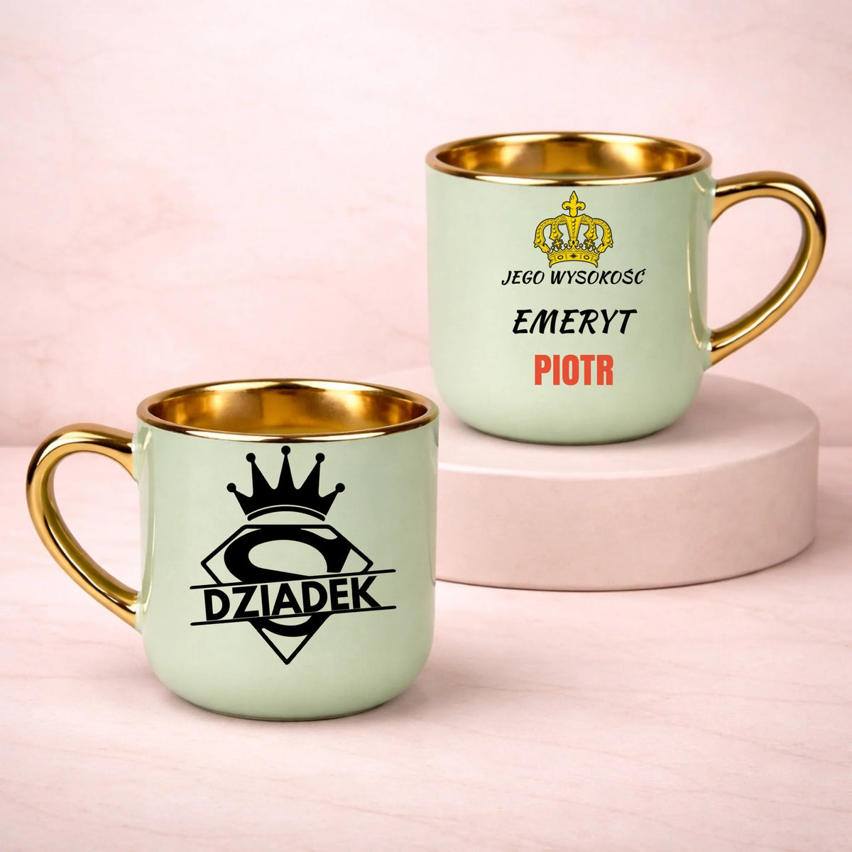 kubek z własnym nadrukiem 400ml personalizowane prezenty pl zielony
