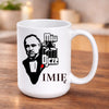kubek z własnym nadrukiem 440ml personalizowane prezenty pl bialy