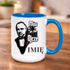 kubek z własnym nadrukiem 440ml personalizowane prezenty pl niebieski