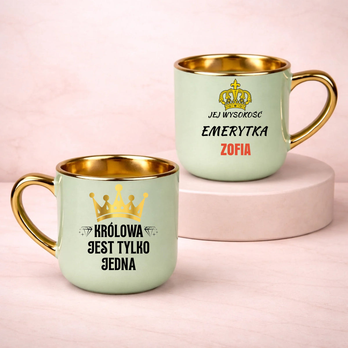 kubek z własnym nadrukiem 400ml personalizowane prezenty pl zielony