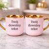 kubek z własnym nadrukiem 400ml personalizowane prezenty pl różowy