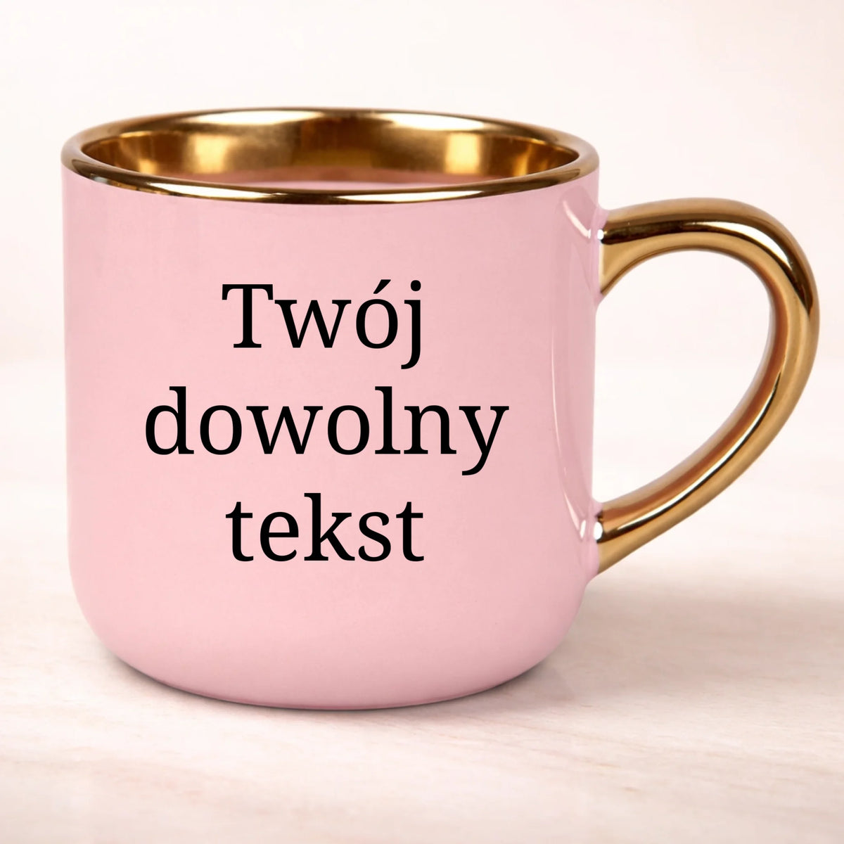 kubek personalizowany z nadrukiem 400ml rozowy