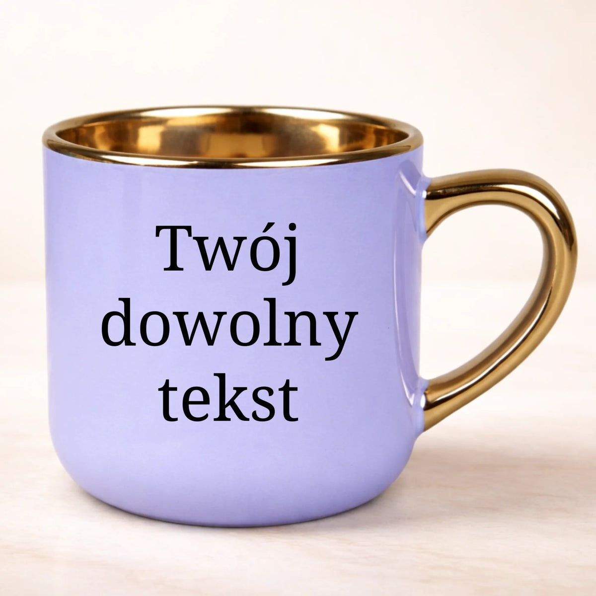kubek personalizowany z nadrukiem 400ml fioletowy