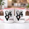 kubek z własnym nadrukiem 440ml personalizowane prezenty pl różowy